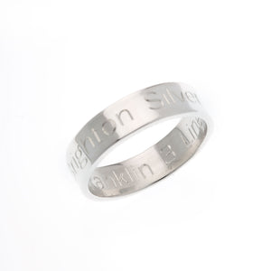 Narrow Flat Polished Silver Ring - Brighton Silver