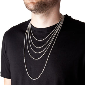 Anchor Square Cut Belcher Chain - Pendant Chain - Brighton Silver