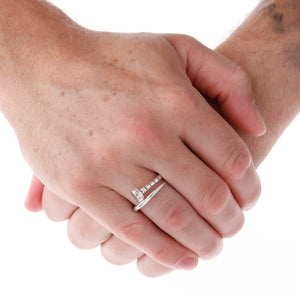 Adjustable Silver Nail Ring On Hand - Brighton Silver