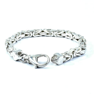 Extra Chunky Silver Byzantine Box Link Bracelet - Brighton Silver
