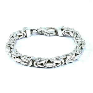 Extra Chunky Silver Byzantine Box Link Bracelet - Brighton Silver