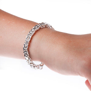 Chunky Silver Byzantine Box Link Bracelet - Brighton Silver