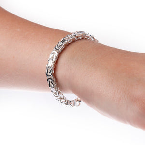 Chunky Silver Byzantine Box Link Bracelet - Brighton Silver