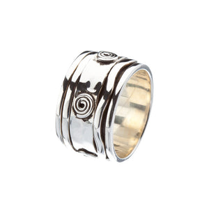 Des Silver Swirl Spinning Ring - Brighton Silver