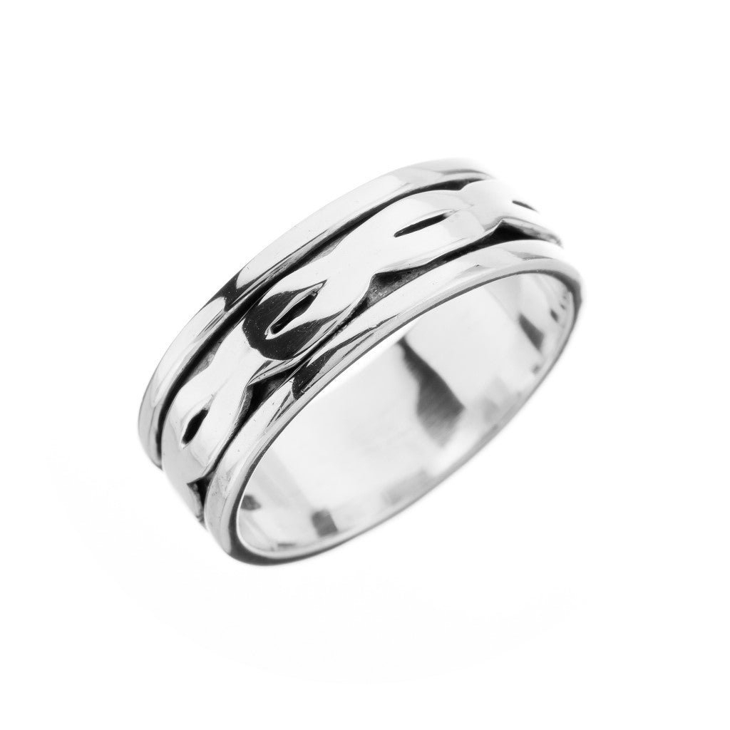 Narrow Infinity Silver Spinning Ring - Brighton Silver