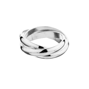 Silver 3 Band Russian Wedding Ring - Brighton Silver