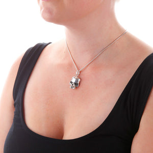 Silver Skull Flat Pendant - Brighton Silver