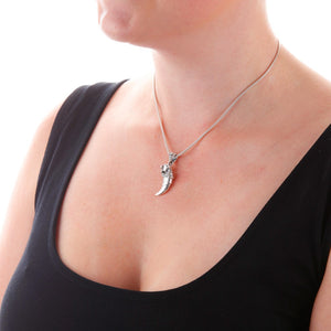 Silver Tiger Tooth Pendant - Brighton Silver
