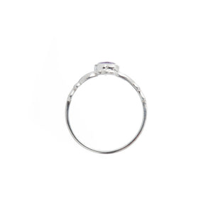 Stone Set Amethyst Silver Claddagh Ring - Brighton Silver