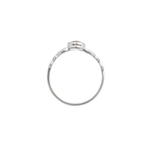 Stone Set Garnet Silver Claddagh Ring - Brighton Silver