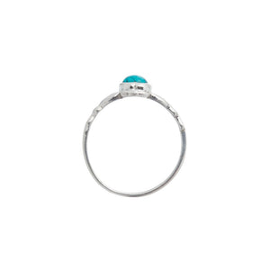 Stone Set Turquoise Silver Claddagh Ring - Brighton Silver