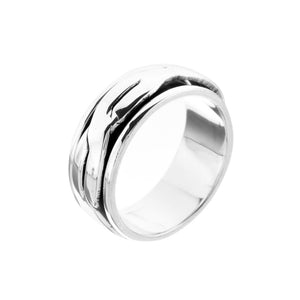 Wide Infinity Silver Spinning Ring - Brighton Silver