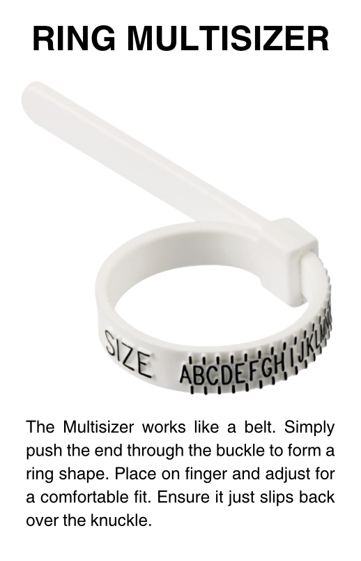 Multisizer Finger Measuring Ring Sizer Gauge