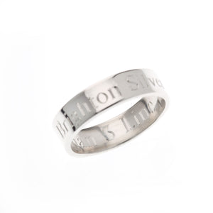 3mm Hammered Silver Ring - Brighton Silver