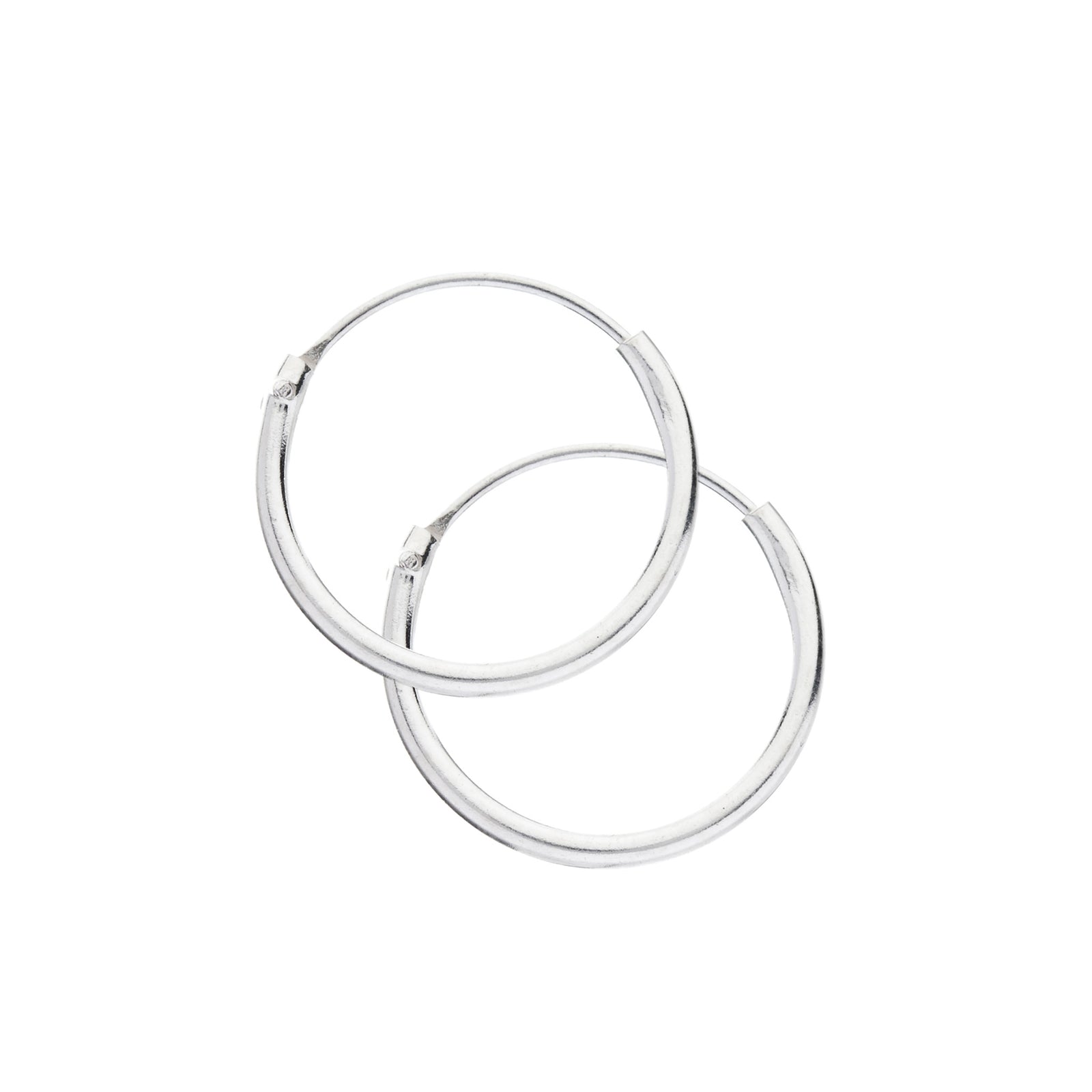 £18 Silver 2.5mm Thin Hoops - Brighton Silver
