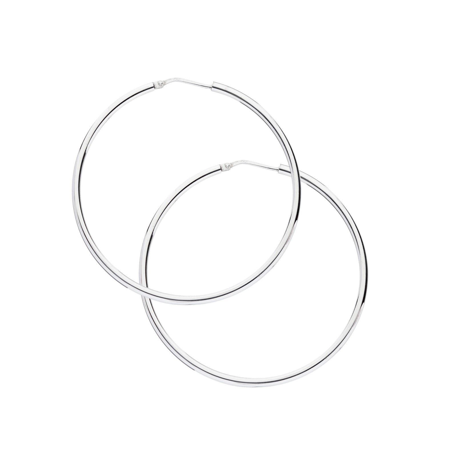 £26 Silver 2mm Thin Hoops - Brighton Silver