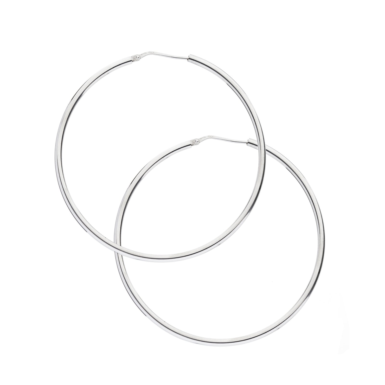 £28 Silver 2mm Thin Hoops - Brighton Silver
