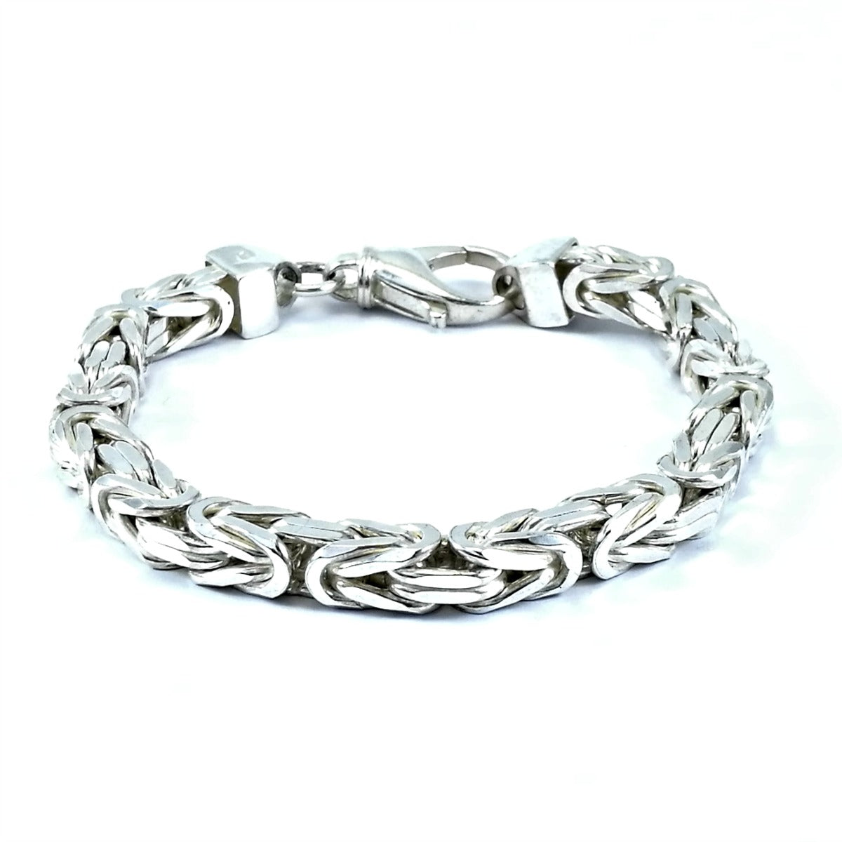 Extra Chunky Silver Byzantine Box Link Bracelet - Brighton Silver
