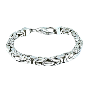Chunky Silver Byzantine Box Link Bracelet - Brighton Silver