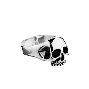 Medium Silver Skull Ring - Brighton Silver