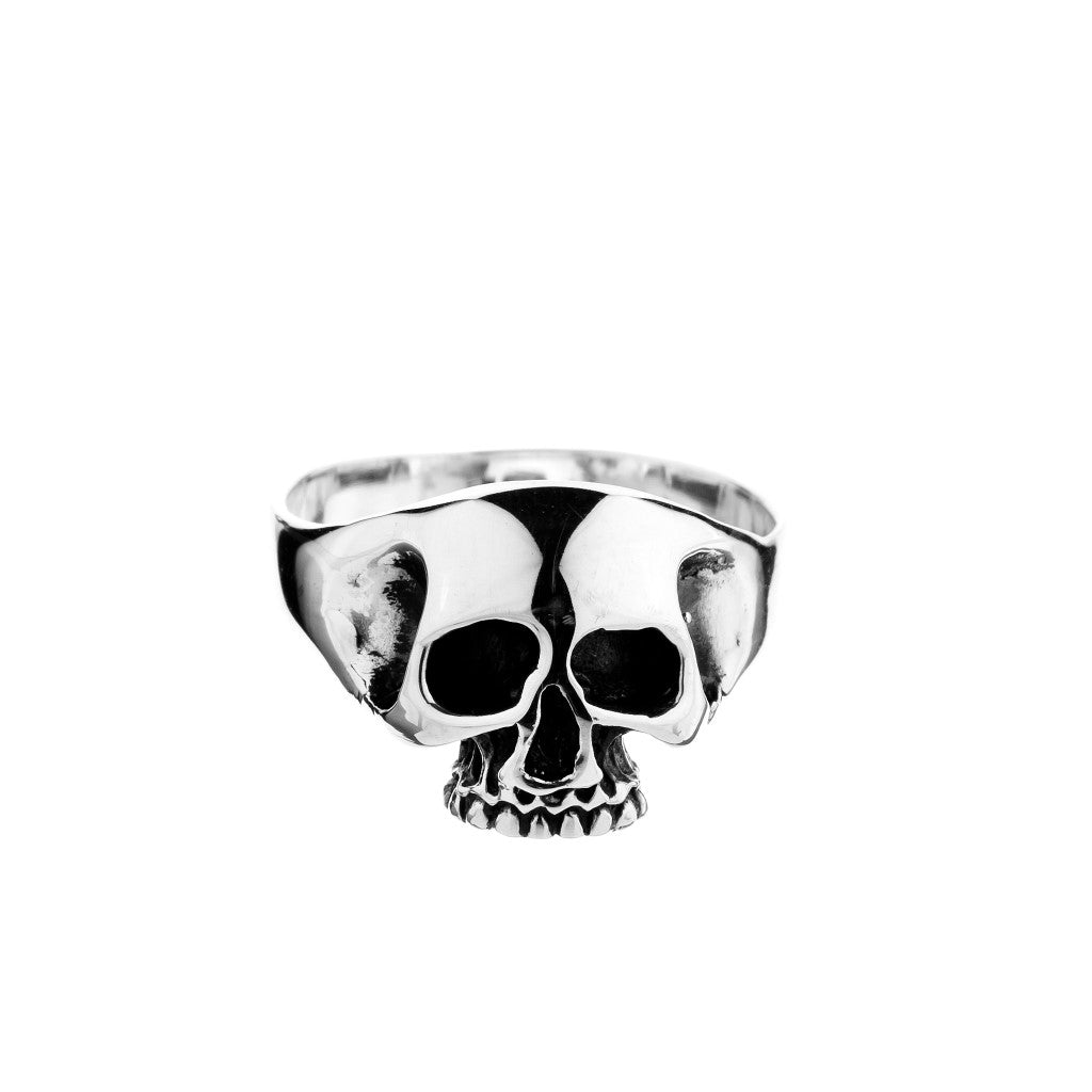 Medium Silver Skull Ring - Brighton Silver