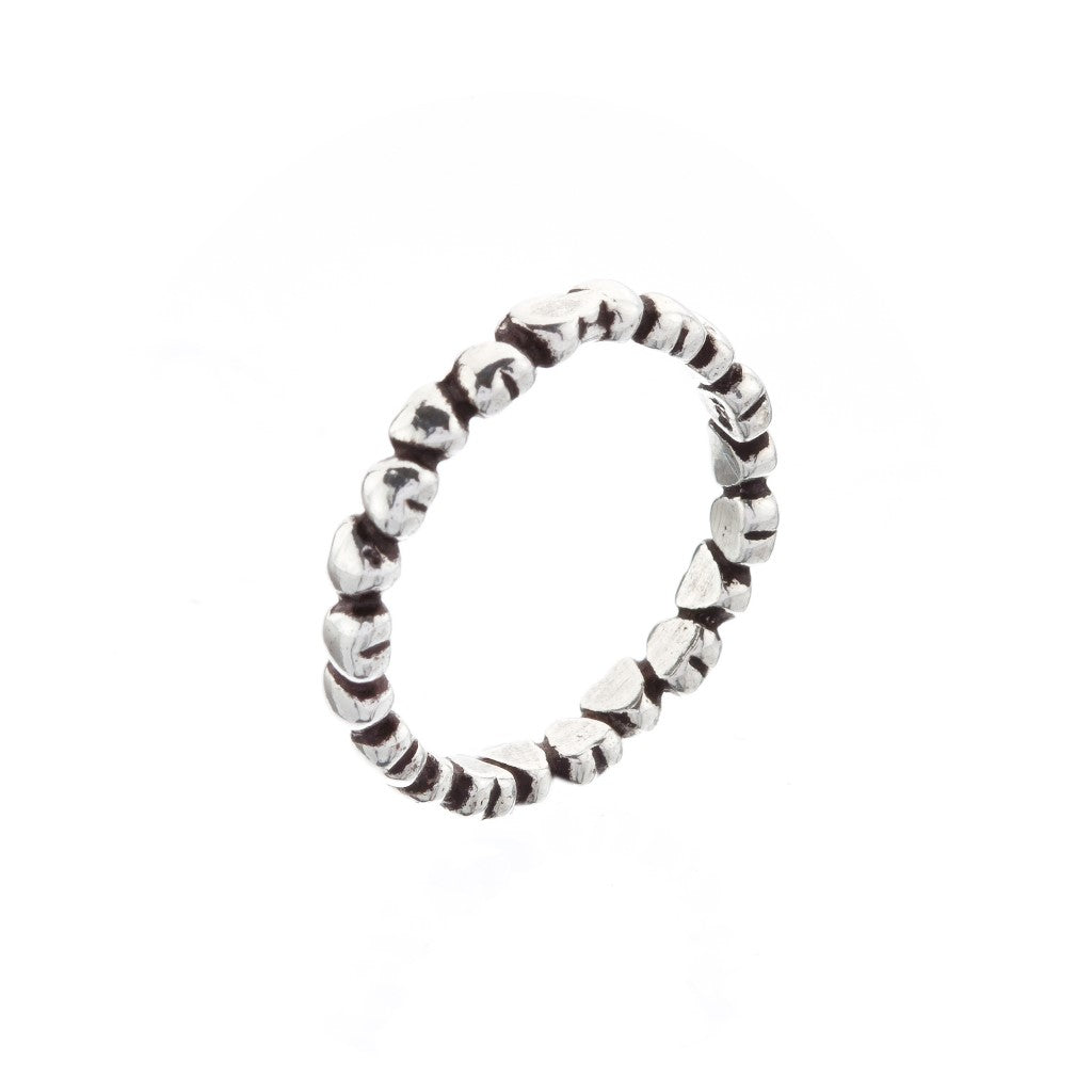 Milano Silver Heart Stacking Ring - Brighton Silver