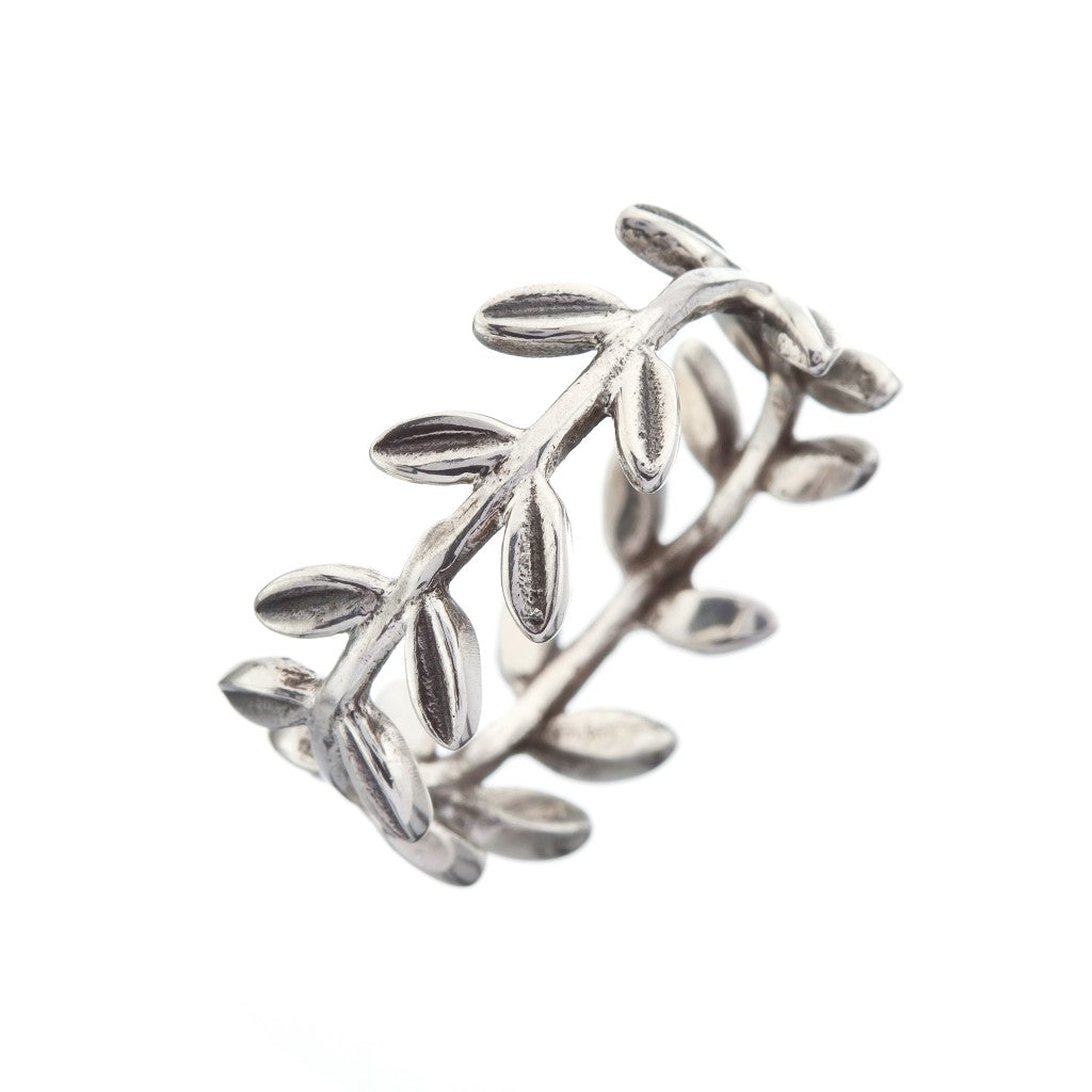 Milano Silver Leaf Stacking Ring - Brighton Silver