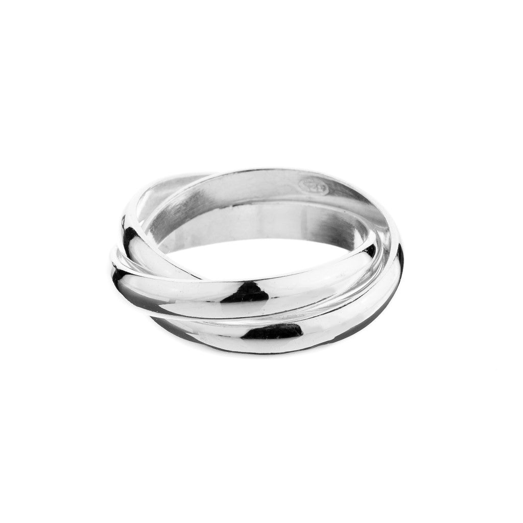 Sterling Silver Russian Wedding Ring 3 Intertwined Bands With Pattern –  81stgeneration