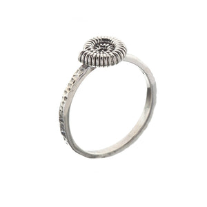 Silver Ammonite Fossil Stacking Ring - Brighton Silver
