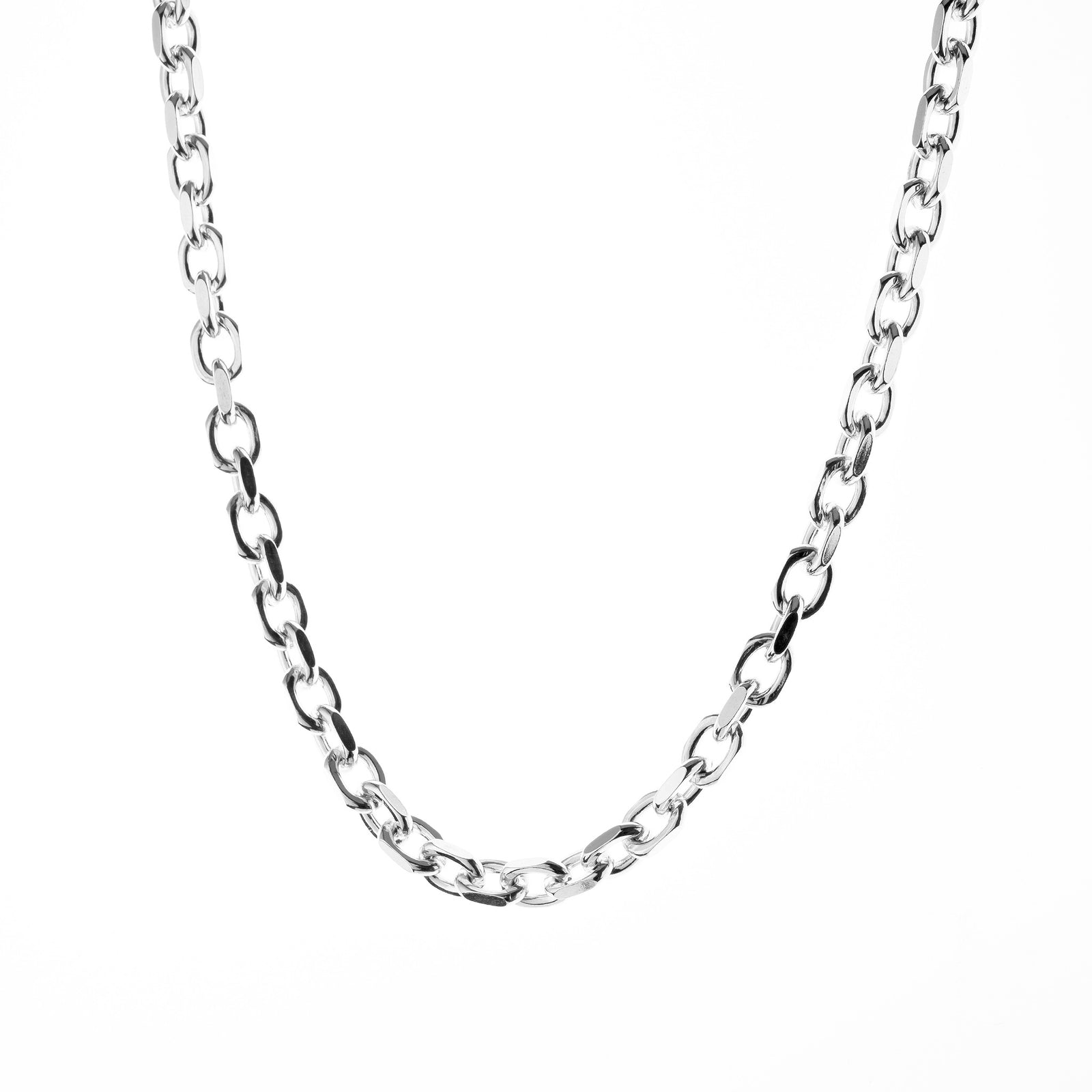 Anchor Square Cut Belcher Chain - Heavy - Brighton Silver