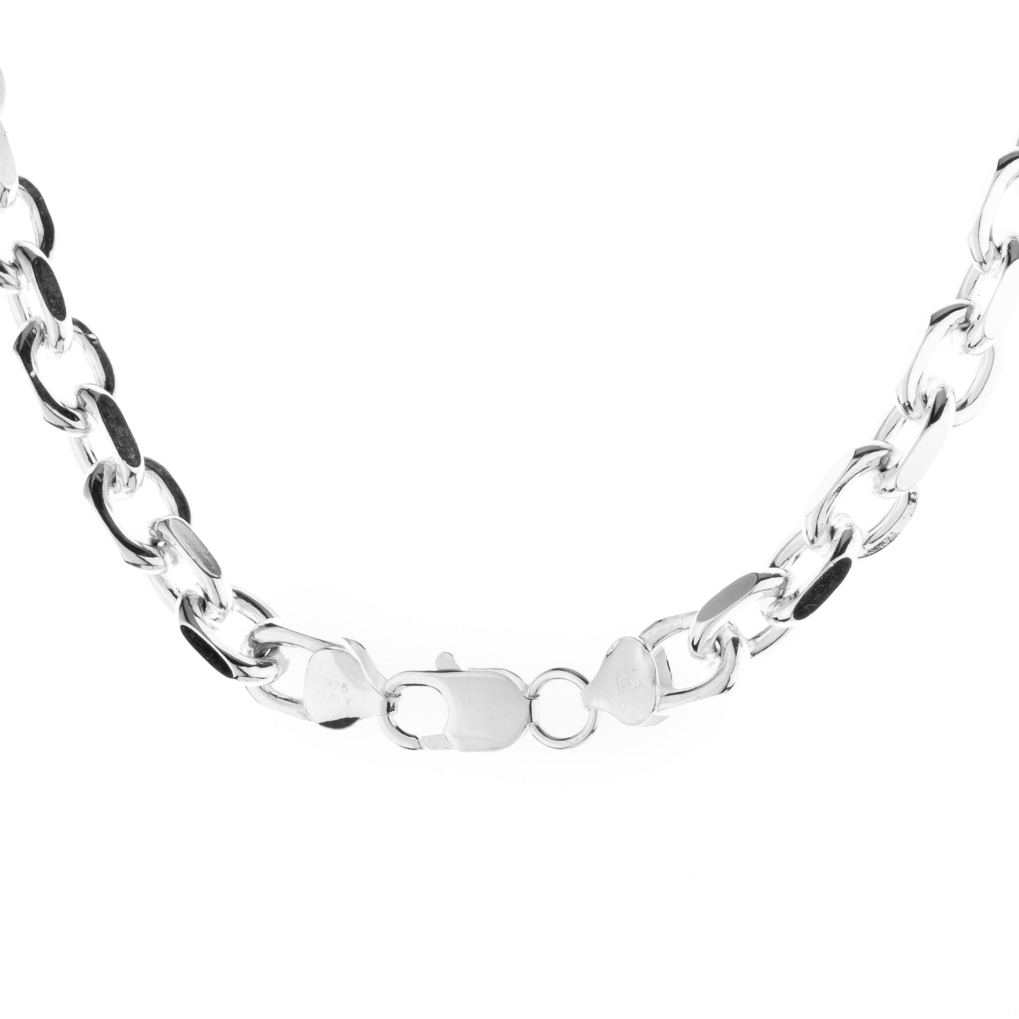 Anchor Square Cut Belcher Chain - Heavy - Brighton Silver