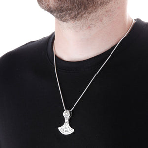 Silver Double Sided Viking Axe Head Pendant - Brighton Silver