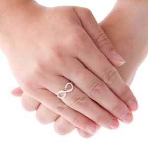 Silver Infinity Ring On Hand - Brighton Silver