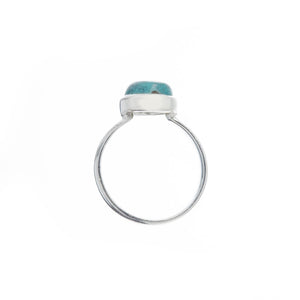 Oval Cabochon Stone Set Turquoise Silver Ring - Brighton Silver