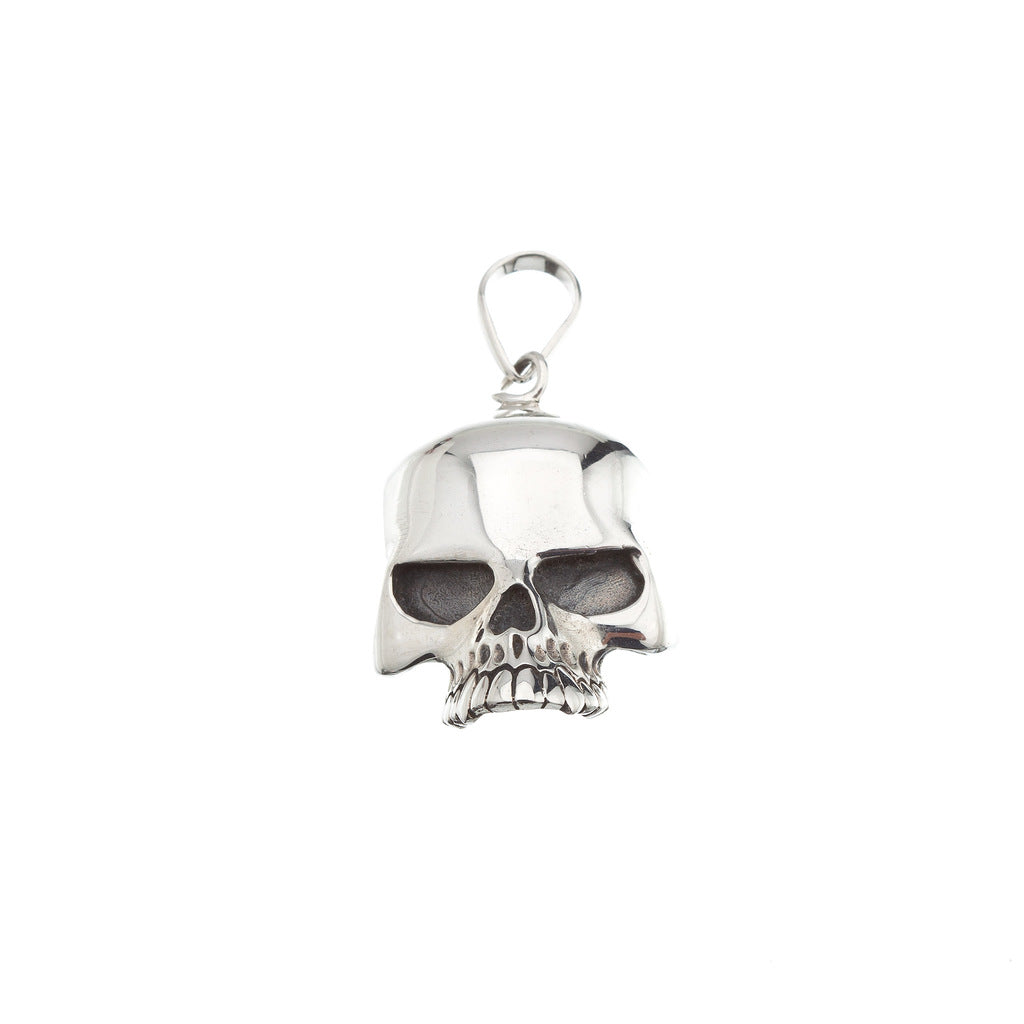 Silver Skull Flat Pendant - Brighton Silver