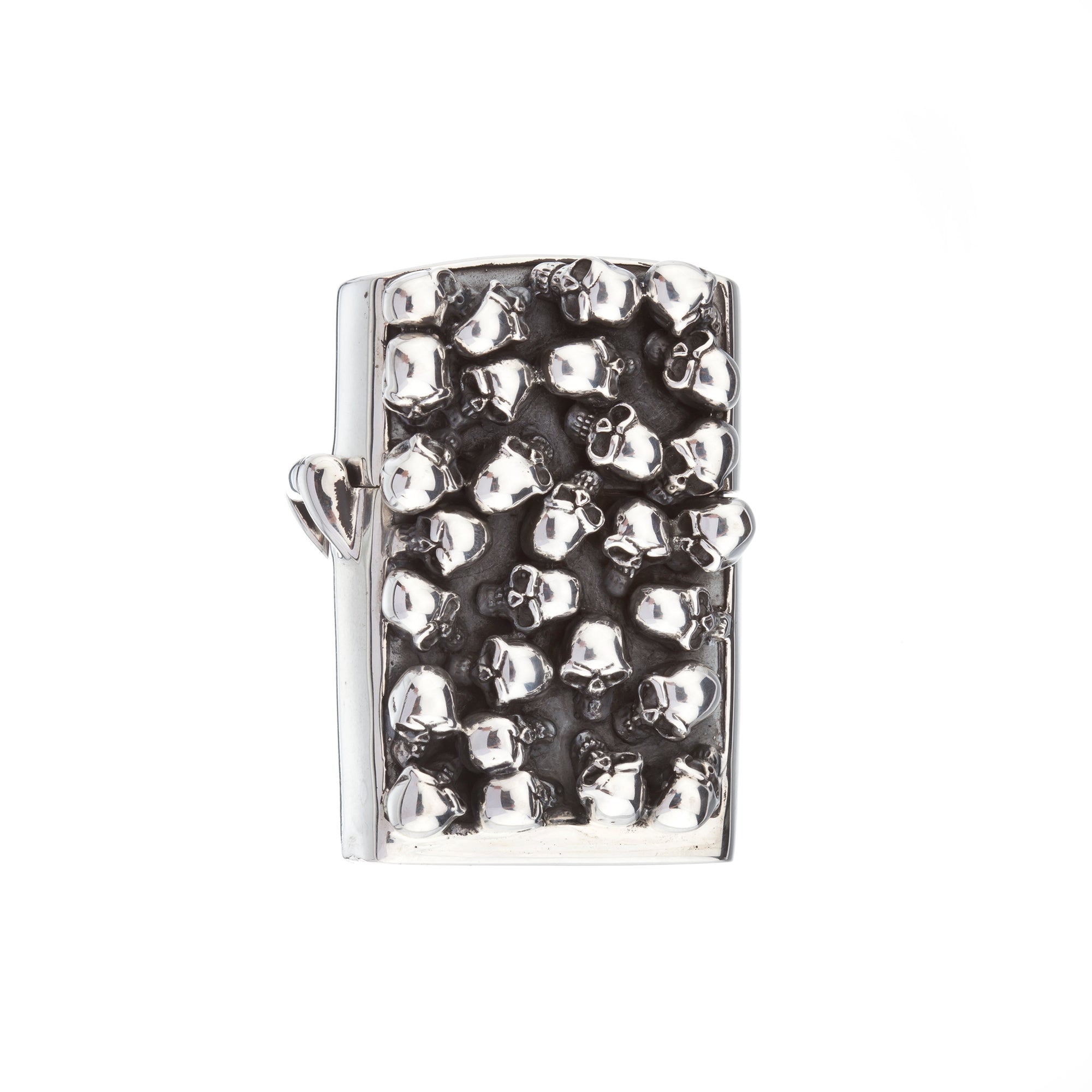 Silver Skull Flint-Wheel Lighter - Brighton Silver