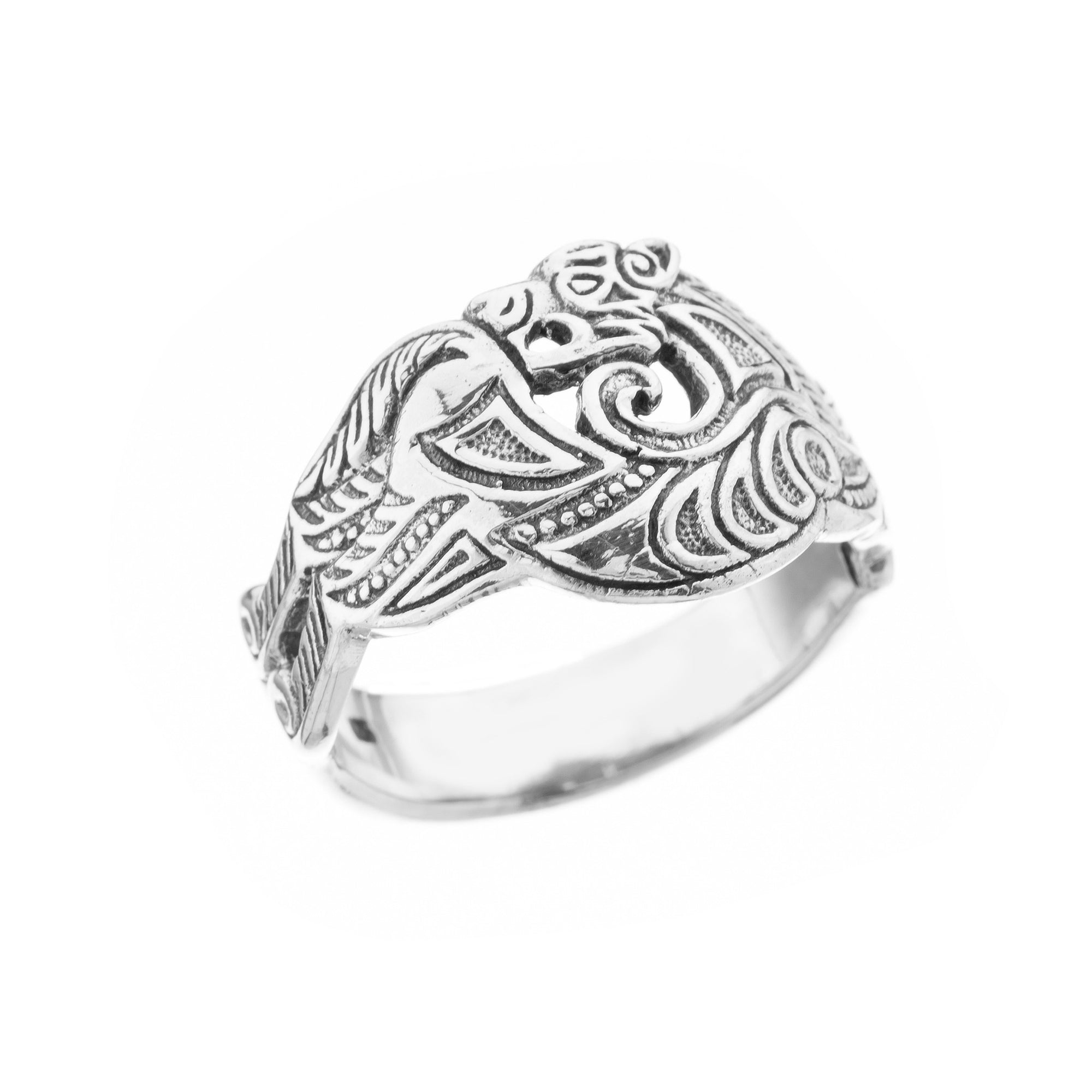 Silver Viking Wolf Ring - Brighton Silver