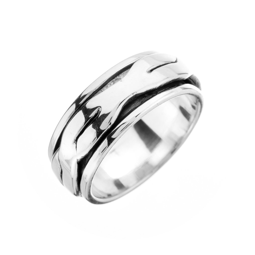 Wide Infinity Silver Spinning Ring - Brighton Silver